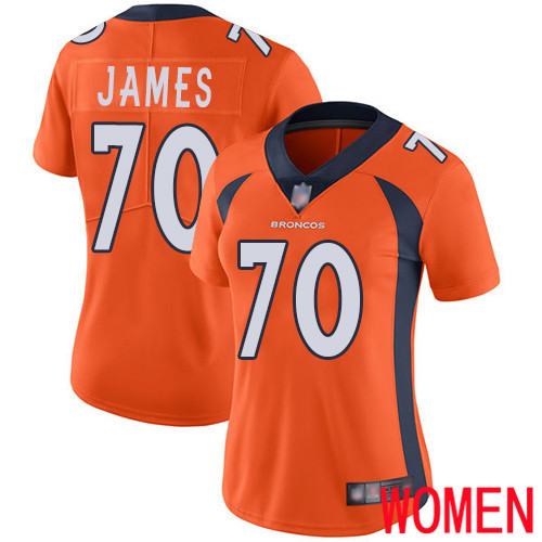 Women Denver Broncos 70 Ja Wuan James Orange Team Color Vapor Untouchable Limited Player Football NFL Jersey